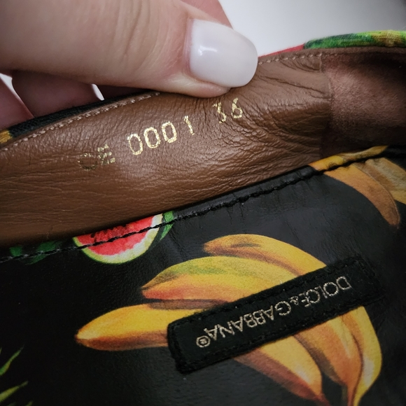 DOLCE & GABBANA | Fruit canvas espadrilles flats black sz 36 - Picture 3 of 10